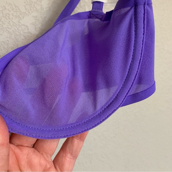Smoothez by Aerie Size 34B Purple Unlined Sheer Mesh Underwire Bra NWT - Picture 4 of 13